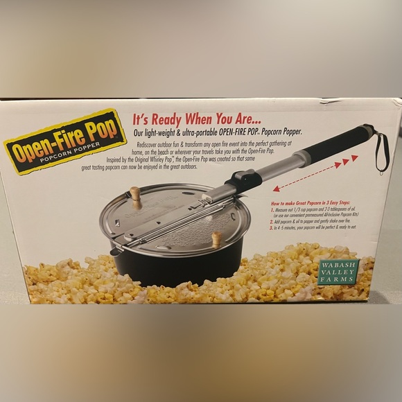 NIB never opened, open fire pop, popcorn popper - Picture 2 of 3